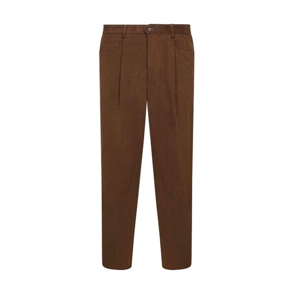 D 4.0 Men Brown Stretch Moleskin Bricklane Trousers
